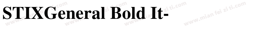 STIXGeneral Bold It字体转换